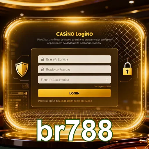 Interface de login do casino BR788, mostrando campos para usuário e senha.