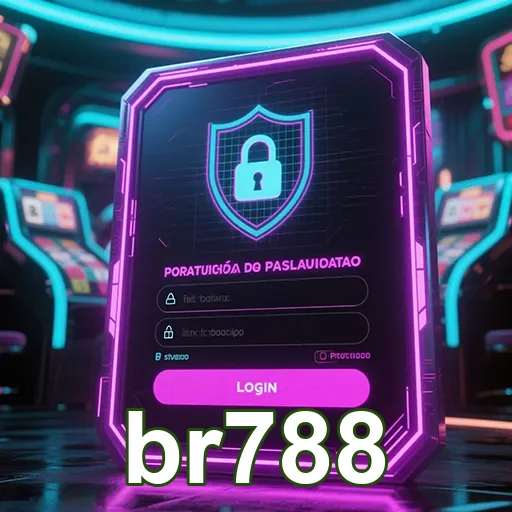 Tela de login do site br788 com foco em segurança e proteção de dados.